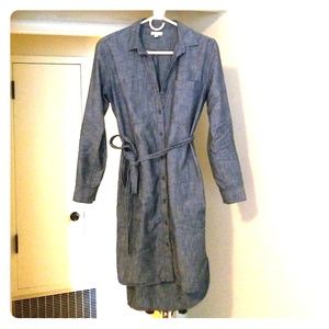 Chambray shirt dress